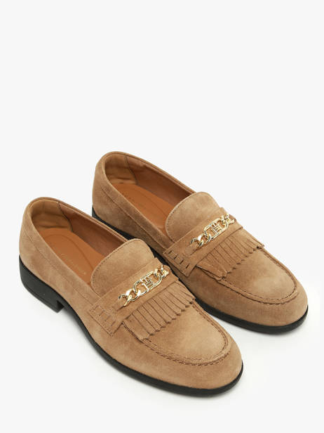 Mocassins Uit Leder Tommy hilfiger Beige accessoires 8972RBC ander zicht 1